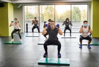 Fitness Class in Masks