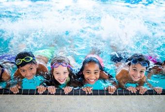 Kids Learning to Swim