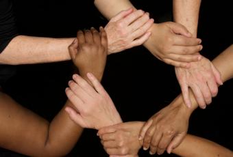 Hands in a circle