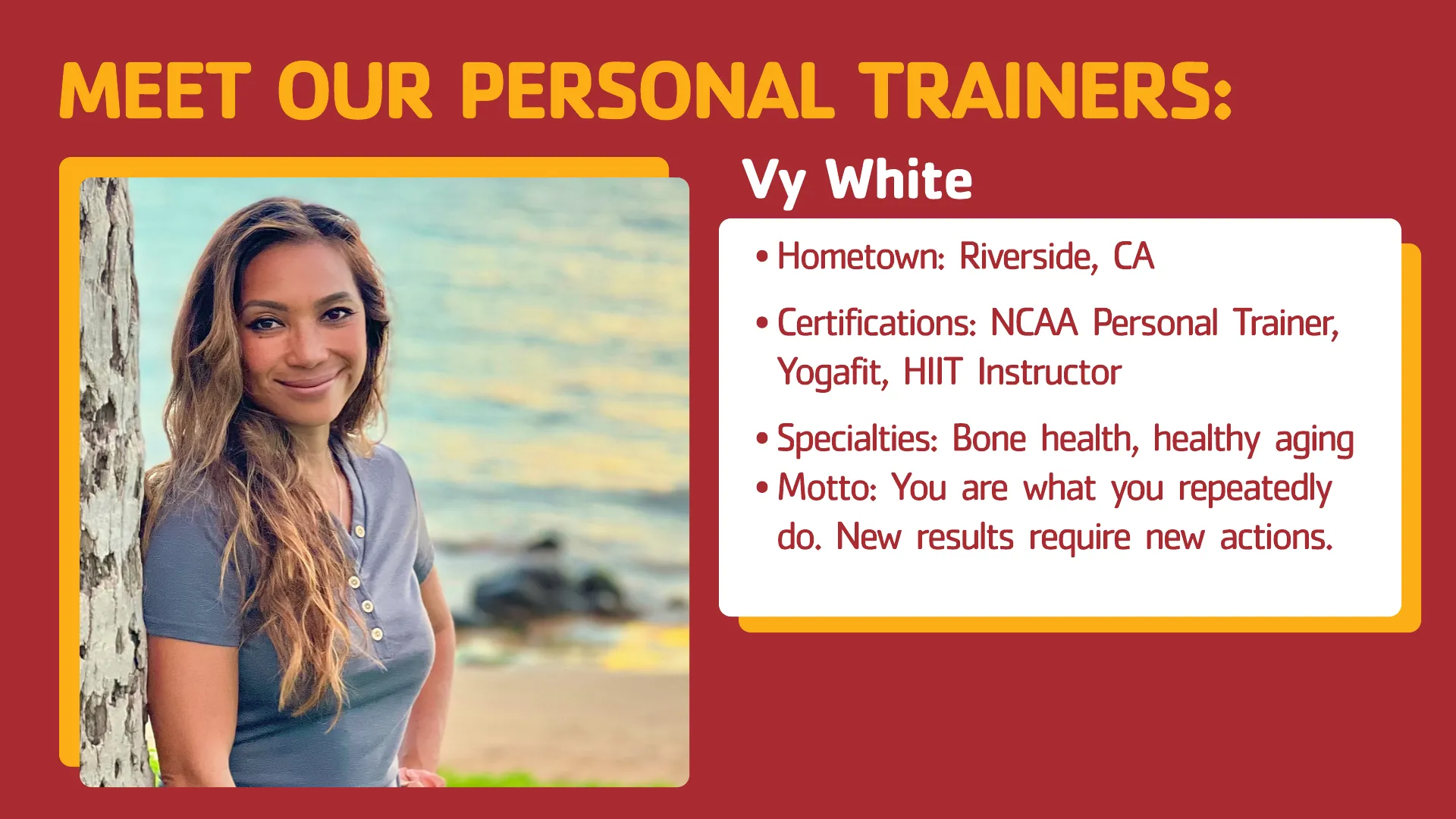 Vy White Personal Trainer Denver YMCA