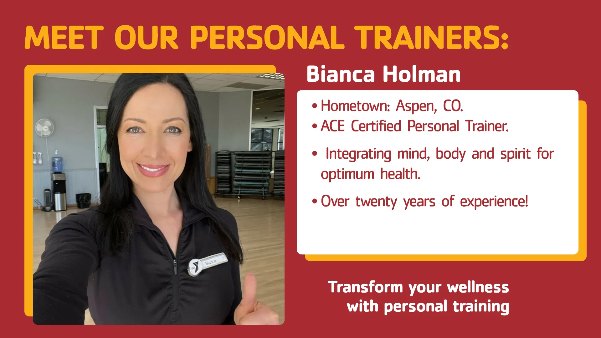 Bianca Holman Personal Trainer Denver YMCA