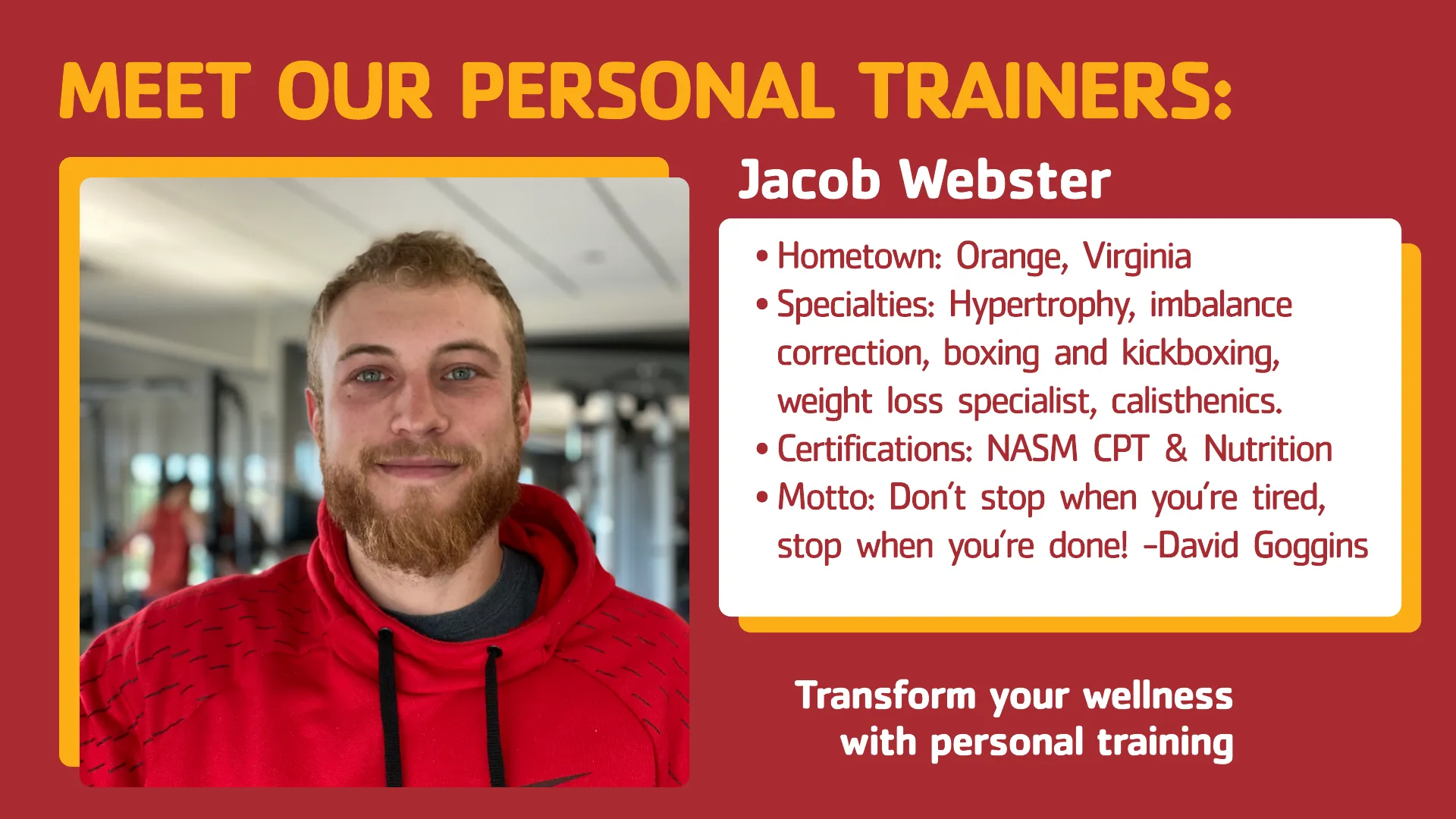 Jacob Personal Trainer Arvada YMCA