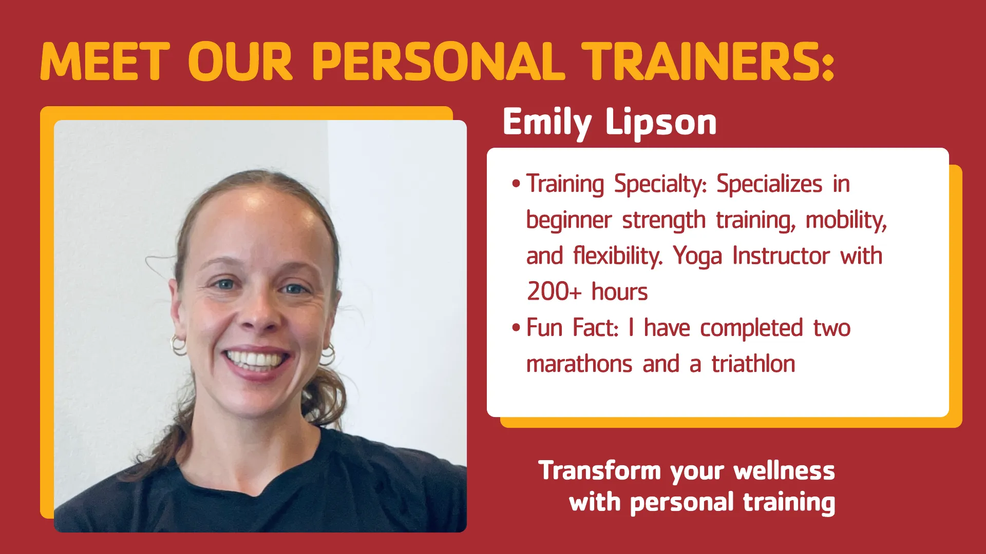 Emily Lipson Trainer Denver YMCA
