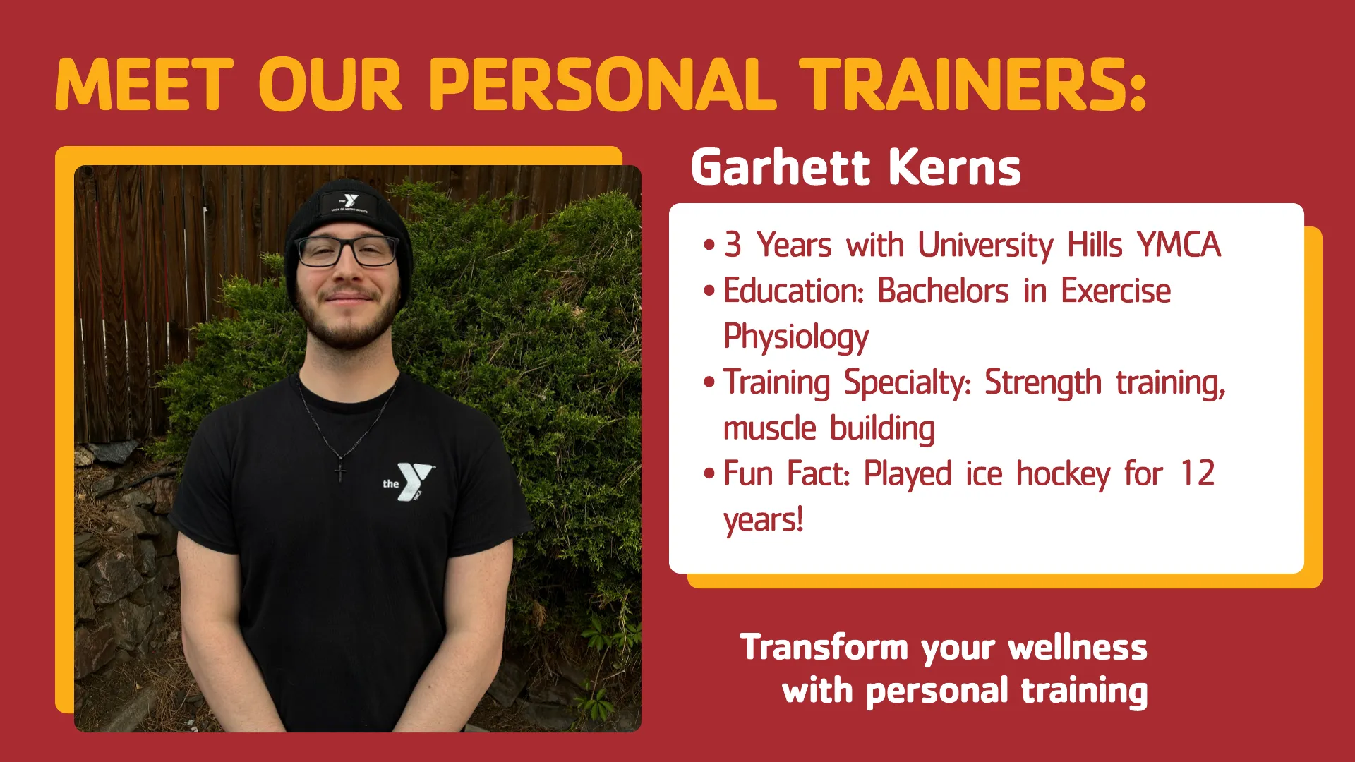 Garhett Kerns Trainer Denver YMCA