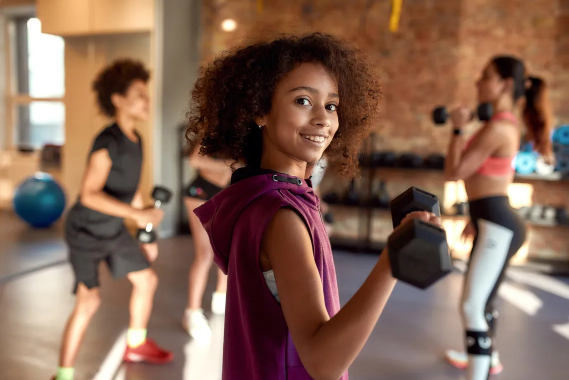 Teen strength train